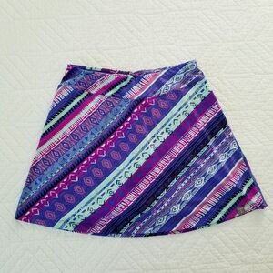 Title Nine Blue Purple Aztec Southwest Dream Skort Golf Tennis Womens Small